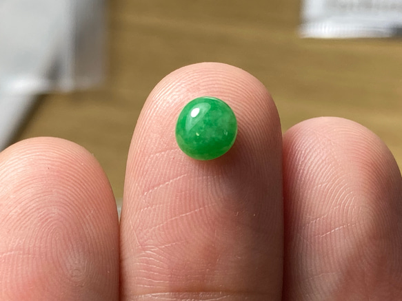 R23-207 美品 緑色 ミャンマー産 A貨 本翡翠 ルース 裸石 硬玉 ジェダイト 9枚目の画像
