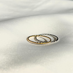 閃閃發光的精緻戒指 °˖ 0.8mm 可堆疊 簡單不鏽鋼 防過敏 禮物 時尚 第13張的照片