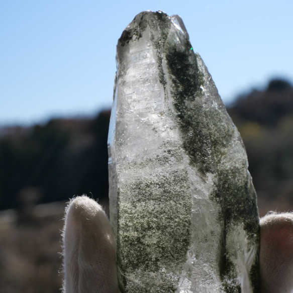 天然石ヒマラヤ水晶 約107g(ネパール・ガネーシュヒマール産)原石結晶 水晶ポイント[ghq-240112-01] 3枚目の画像