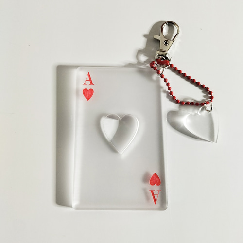 送料無料】バレンタインギフト トランプペアキーホルダー アクリル