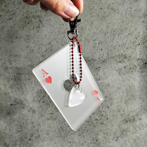 送料無料】バレンタインギフト トランプペアキーホルダー アクリル  