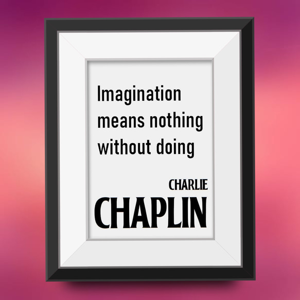 No. 464 チャップリンの名言⭐️ ポスター ⭐️A4 ポスター 北欧 名言