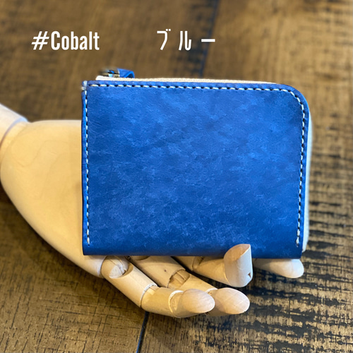 高級革イタリアンレザーミニ財布 コンパクトL字ファスナー財布 【名
