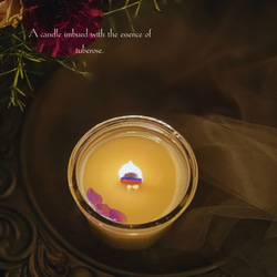 ヴィンテージガラス 焚き火 ソイアロマキャンドル フラワーガーデンの香り 6枚目の画像