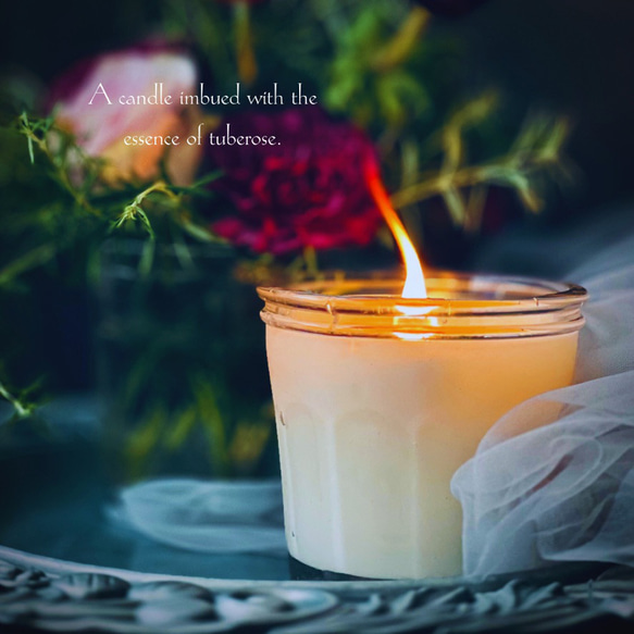 ヴィンテージガラス 焚き火 ソイアロマキャンドル フラワーガーデンの香り 1枚目の画像