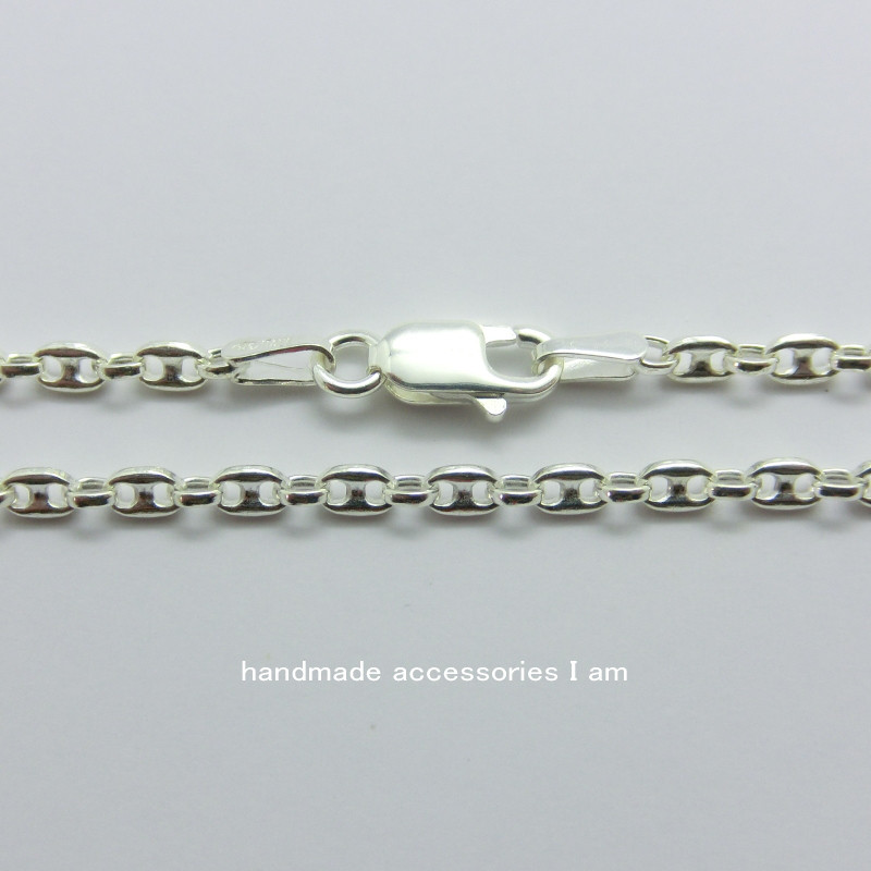 お取り寄せ商品　SV925製　パフュードマリーナチェーン　太さ2.5mm　全長45cm　323PMRN025_45