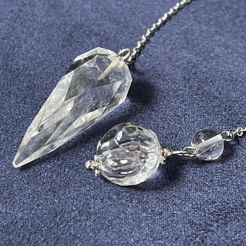 ヒマラヤ水晶 ペンデュラム 天然石 ローズカット その他アクセサリー