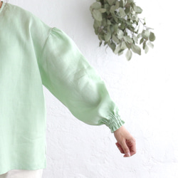 春季亞麻縮袖套頭衫（薄荷綠）TP45。 第10張的照片