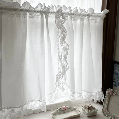 ホワイトバテンレース　大判クロス　レースカーテン ホワイトバテンレース 大判クロス レースカーテン ホワイトバテン