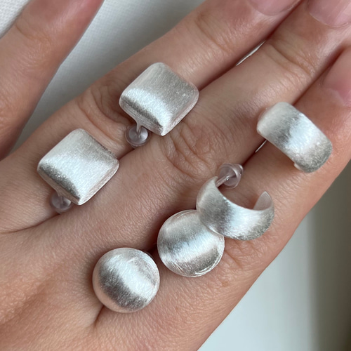 シルバー925 ハンドメイドフープピアス(両耳用) 4-21両耳 ハンドメイド