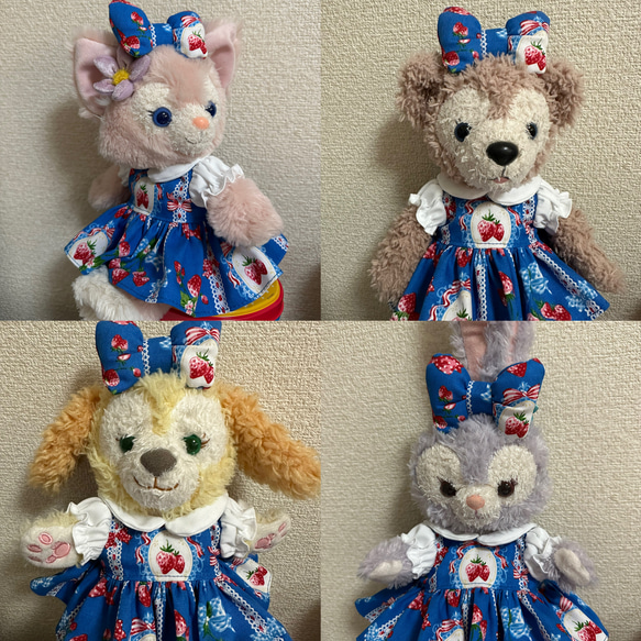 ポーチ・パペット・SSサイズコスチューム（サロペット） ぬいぐるみ服