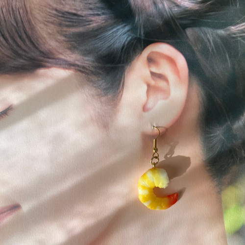 リニューアル再販！ エビ 【S size】ピアスorイヤリング 食品サンプル