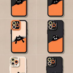 オリジナルイラストiPhoneケース　黒猫　かわいい　シリコン　高級感 15枚目の画像