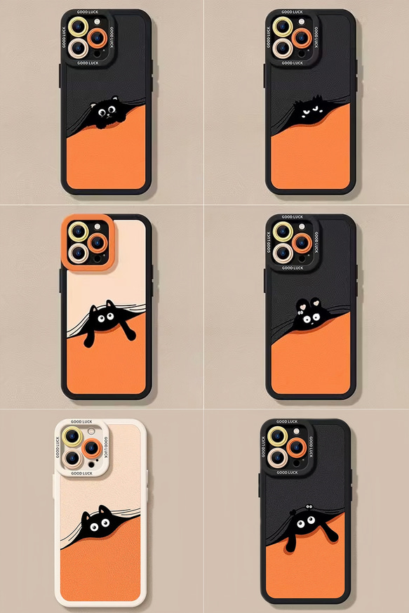 オリジナルイラストiPhoneケース　黒猫　かわいい　シリコン　高級感 15枚目の画像