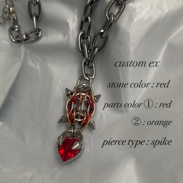 custom : mechanical heart necklace 6枚目の画像
