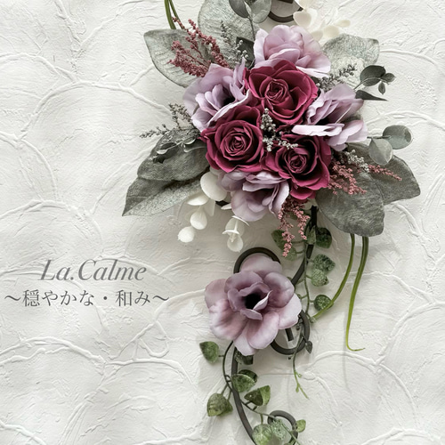 壁掛けインテリアフラワー・ローズ&アネモネ(アーティフィシャル