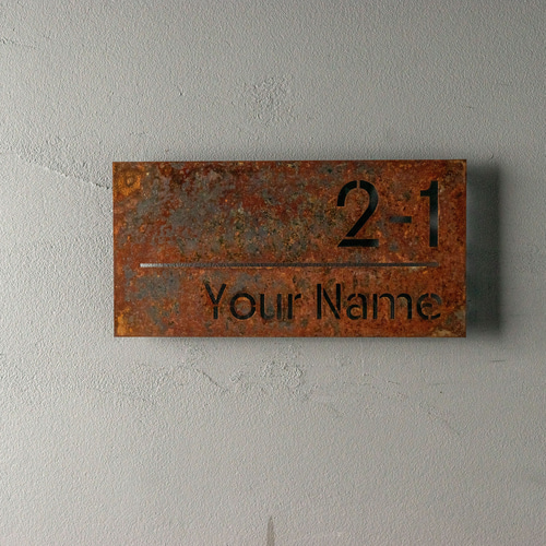 サビ鉄板 表札】アイアン プレート 表札 さび 錆 インダストリアル