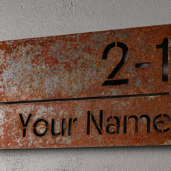 サビ鉄板 表札】アイアン プレート 表札 さび 錆 インダストリアル