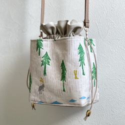 「専用」ミナペルホネンあおり巾着バッグ　ハンドメイド cdd0b74e328baa6557518601120d19