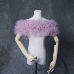 ピンク 取り外しオフショルダー エレガント 肩出し 色直し ビスチェ  