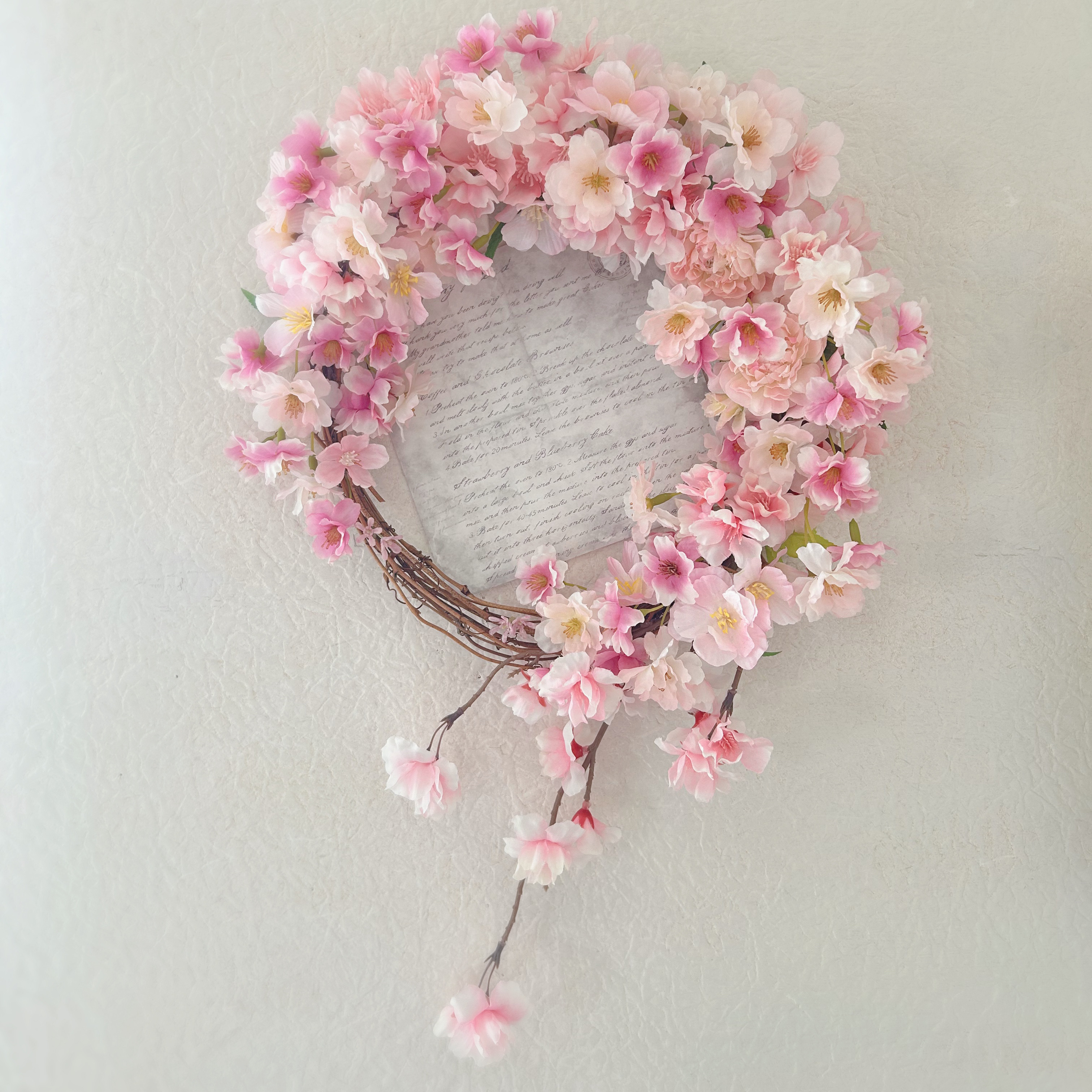 【再販×2】春の桜リース ラッピング無料 春 さくら サクラ 桜ピンク ピンクリース ひな祭り 新築祝い お祝いギフト