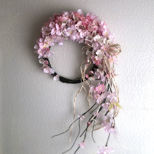 春の桜リース【桜ハンドメイド2024】【春色新作2024】さくら