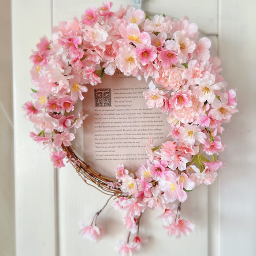 再販×2】春の桜リース ラッピング無料 春 さくら サクラ 桜ピンク