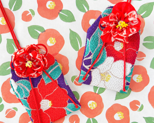 藍ツバキ」（サイズオーダー可）元巫女が作る花のお守り袋 その他