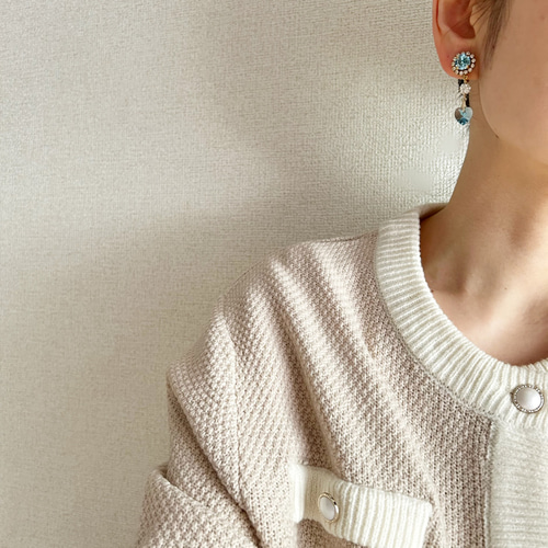 組曲ピアス　アクアマリンハート 第276回抽選販売＞アクアマリン(ハートシェイプ) 0.66ct