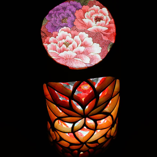 竹灯り・竹あかり・竹灯籠 ～～ 癒しの灯り 花枠～～ 竹灯り・竹あかり