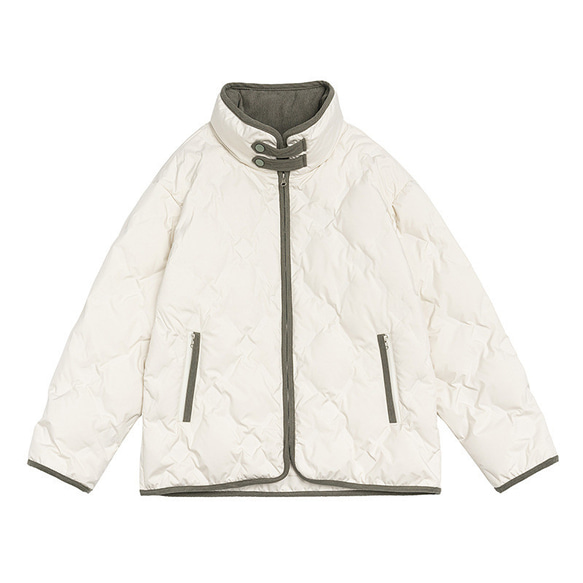 秋冬新品 ショートダウンジャケット メンズ ユニセックス 軽量暖かいカップルコート レディース 3枚目の画像