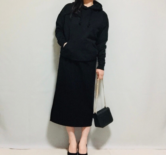 ❤︎內襯❤︎羊毛混紡開衩緊身裙 [尺寸 XS-4L] [訂製] 第7張的照片