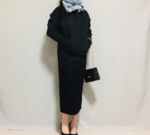 ❤︎內襯❤︎羊毛混紡開衩緊身裙 [尺寸 XS-4L] [訂製] 第10張的照片