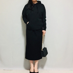 ❤︎內襯❤︎羊毛混紡開衩緊身裙 [尺寸 XS-4L] [訂製] 第2張的照片