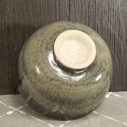 陶器 ひとくち茶碗・深型　こげ茶＋白（1）【240116】 4枚目の画像