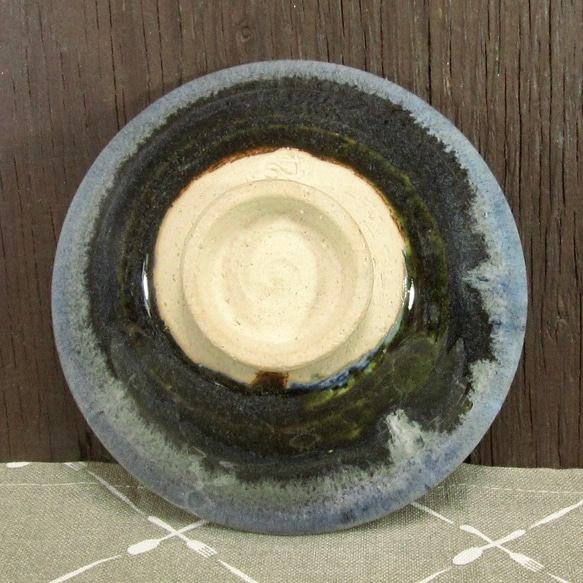 陶器ご飯茶碗（小）深い青＋白（3）【240115】 4枚目の画像