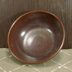 陶器 ご飯茶碗（大） さび鉄色（２）【240106】 3枚目の画像