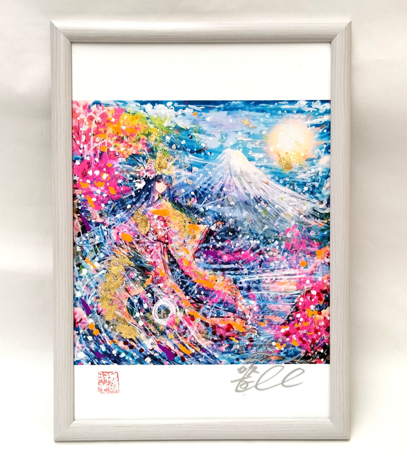 ◇NO.250405◇ 模写 金箔工芸画 純金箔 額飾り 金箔画 絵画 美術