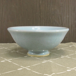 陶器 ご飯茶碗（大） トルコブルー風【240102】 2枚目の画像