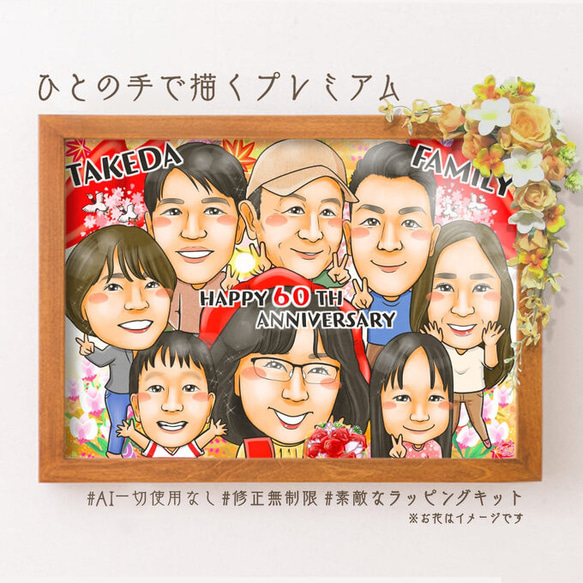 家庭週年紀念漫畫禮物 ★ 表達對 Kouki、60 歲生日、Kishou 慶祝活動等的感謝。 第5張的照片