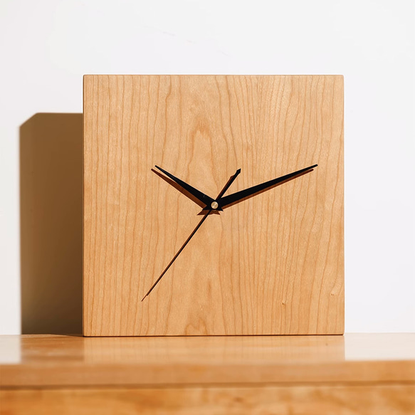 年輪】実木の和風さくらんぼの木の時計 無垢のリビング北欧の壁掛け