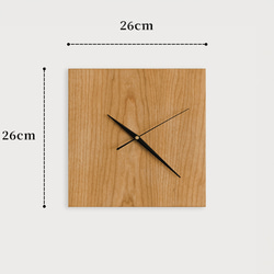 【年輪】実木の和風さくらんぼの木の時計 無垢のリビング北欧の壁掛け時計 静音の四角い置時計 3枚目の画像