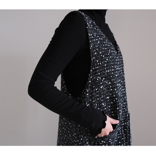 This.】秋晴れに映える ツイードフレアワンピース / ジャンスカ / A