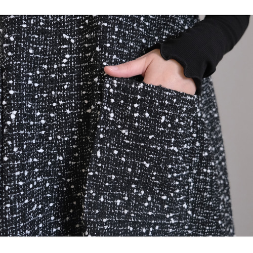 This.】秋晴れに映える ツイードフレアワンピース / ジャンスカ / A