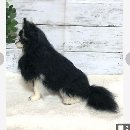 ハンドメイド* ぬいぐるみ*チワワ*犬*ブラック 羊毛フェルト【オーダーメイド】☆ハンドメイド 犬☆メモリアル