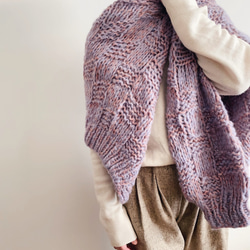 【送料無料】Hand knitted[手編み]アルパカ&シルクのふっくらカーディガン [Creema限定] 9枚目の画像