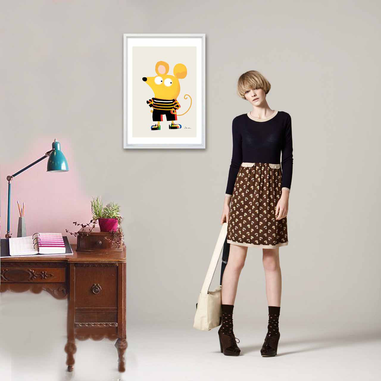 目がチカチカ　イラスト　ポスター　A4 A3 A2 A1　アートポスター　アート/sei/新着順検索　2125