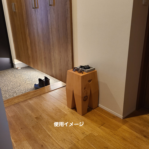 花台　スツール　サイドテーブル　展示台 無垢材 サイドテーブル スツール 花台/Solid Wood Side Table Stool