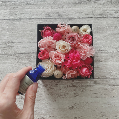 母の日】【ギフト】香りのプリザーブドフラワーボックス ピンク