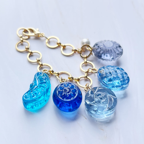 Galaxy Blue & Star Murano Charm